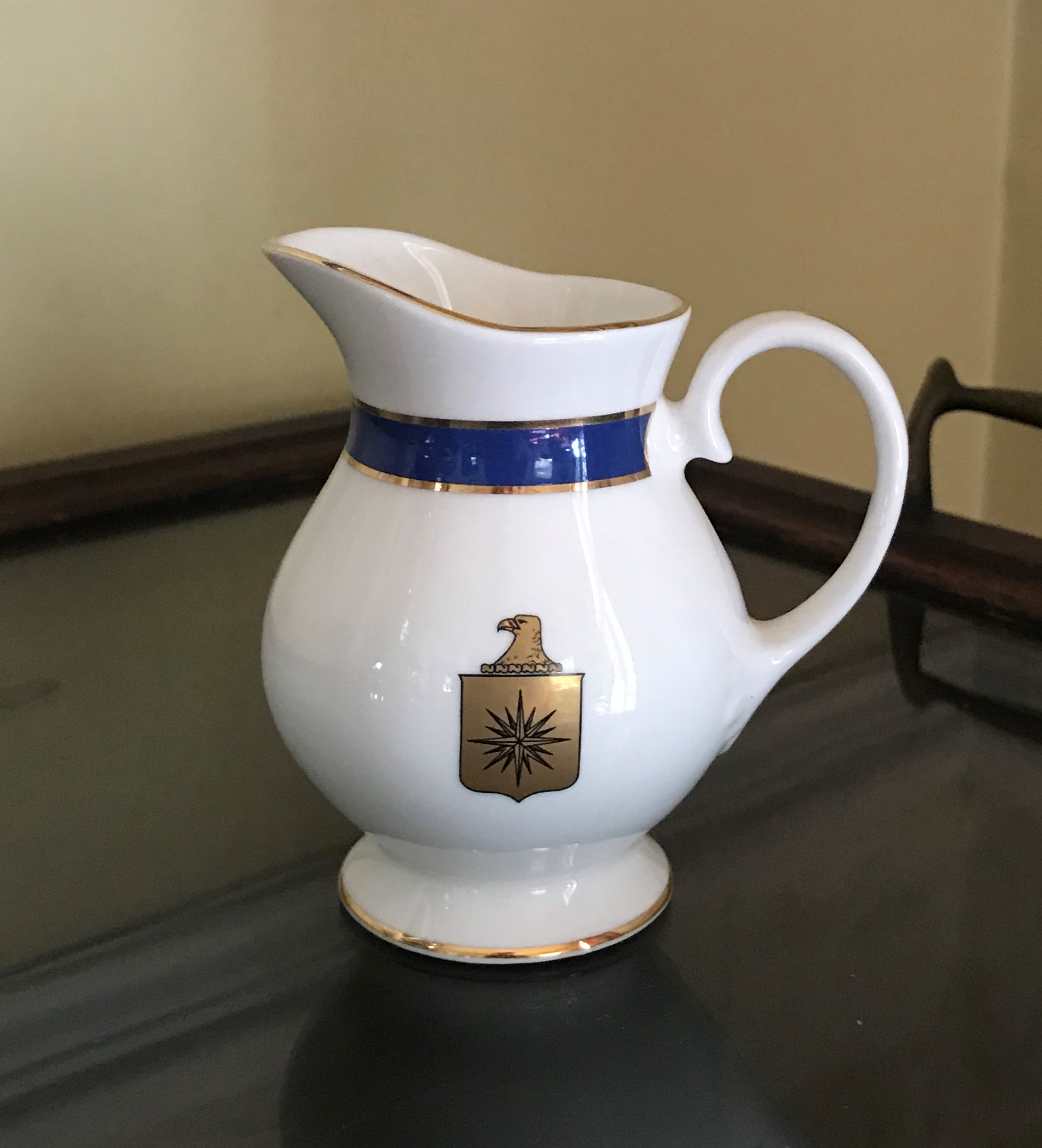 CIA Central Intelligence Agency Coffee Creamer Pitcher English